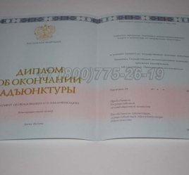 Диплом Адъюнктуры 2023г в Пскове