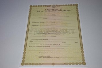 Свидетельство об Установлении Отцовства 2018г в Пскове