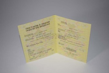 Свидетельство о Рождении Украинской ССР 1970-1991 в Пскове