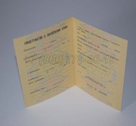 Свидетельство о Браке 1986г РСФСР в Пскове